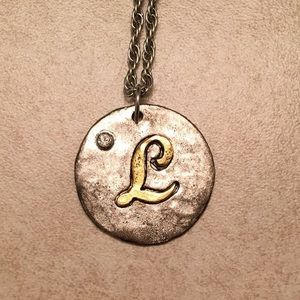 “L” Jewel Kade Necklace • Includes an extender
